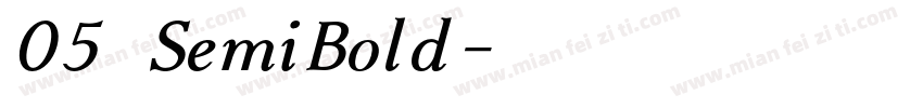05焚火 SemiBold字体转换
